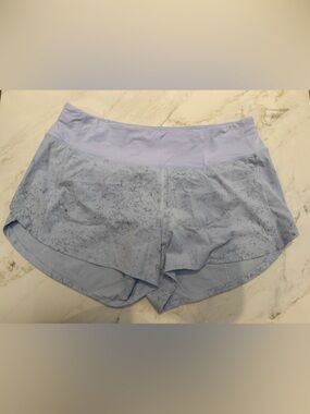 lululemon athletica Pale Lavender Marbled Run Shorts